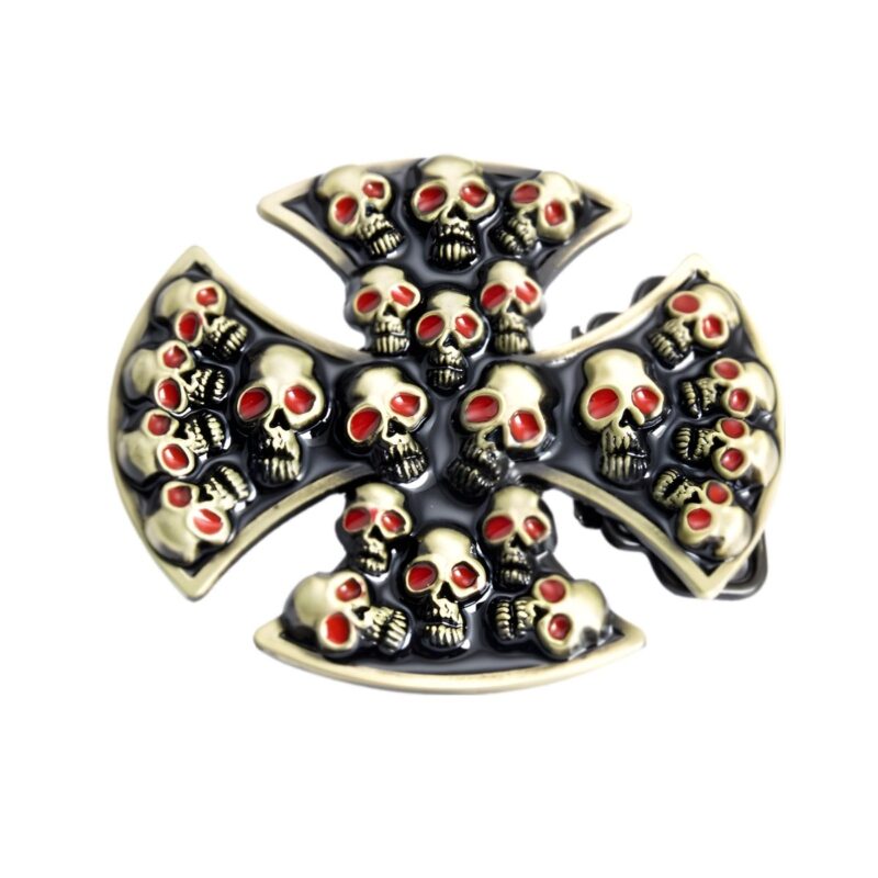 Multiple Skull Heads Belt Buckle