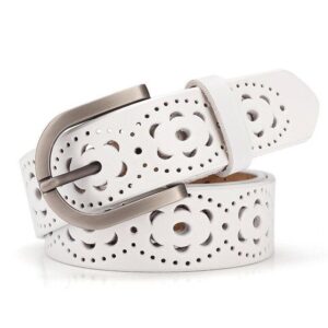 Ceinture en cuir ajourée pour femme