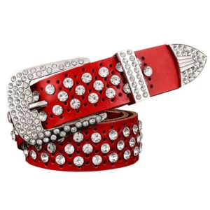 Ceinture à Strass en Cuir pour femme