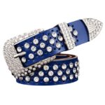 Ceinture à Strass en Cuir pour femme