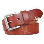 Ceinture en cuir brut et vieilli