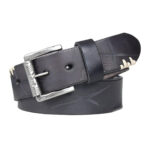 Ceinture en cuir brut et vieilli