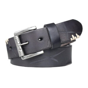 Ceinture en cuir brut et vieilli