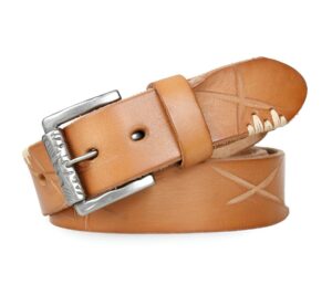 Ceinture en cuir brut et vieilli