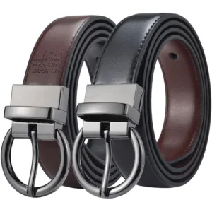 Ceinture réversible 2 en 1 en cuir pour femme
