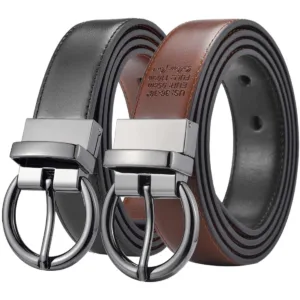 Ceinture réversible 2 en 1 en cuir pour femme