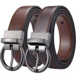 Ceinture réversible 2 en 1 en cuir pour femme