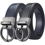Ceinture réversible 2 en 1 en cuir pour femme