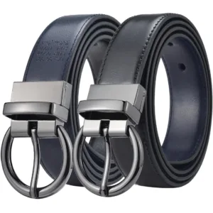 Ceinture réversible 2 en 1 en cuir pour femme