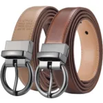 Ceinture réversible 2 en 1 en cuir pour femme