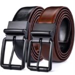 Ceinture réversible en cuir 2 en 1 pour homme