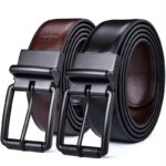 Ceinture réversible en cuir 2 en 1 pour homme