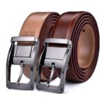Ceinture réversible en cuir 2 en 1 pour homme