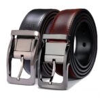 Ceinture réversible en cuir 2 en 1 pour homme