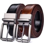 Ceinture réversible en cuir 2 en 1 pour homme