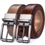 Ceinture réversible en cuir 2 en 1 pour homme