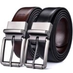 Ceinture réversible en cuir 2 en 1 pour homme