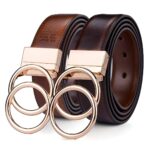 Ceinture réversible en cuir 2 en 1 pour femme