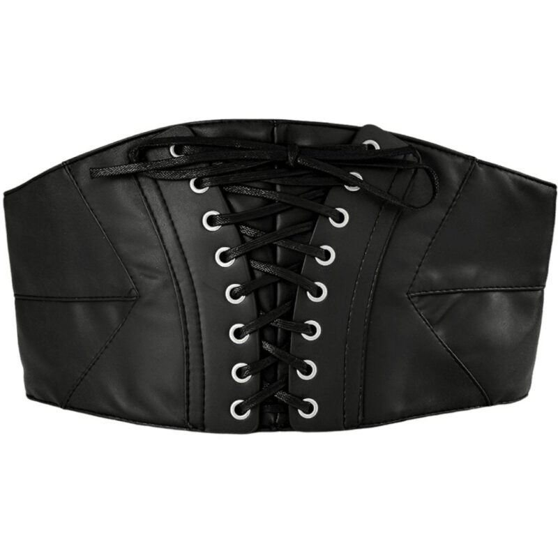 Sadie Model Wide Lace-Up Corset Belt