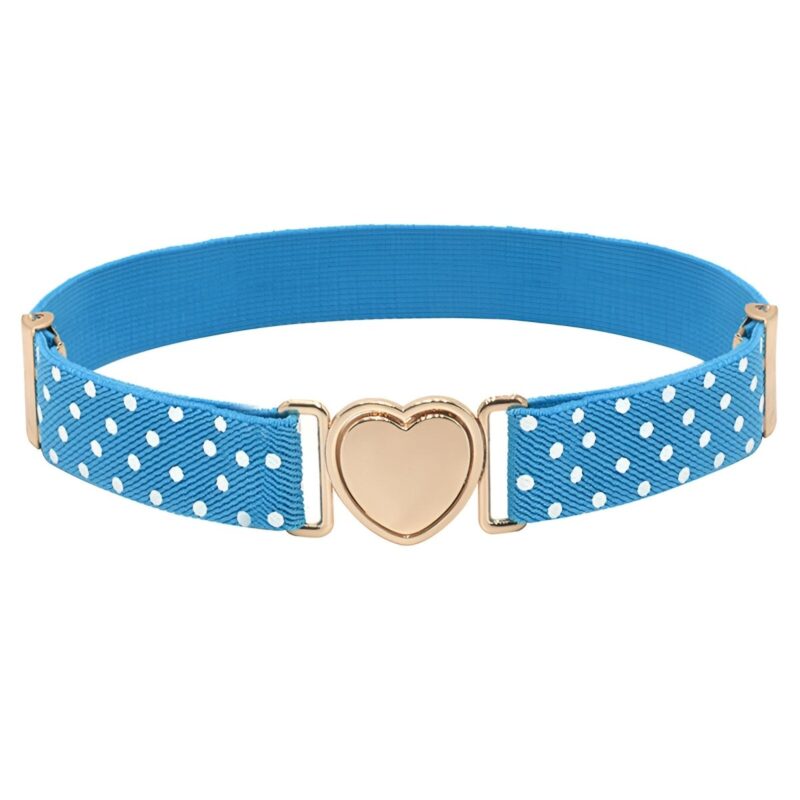 Sadye Model Heart-Shaped Quick Release Stretch Belt for Girls