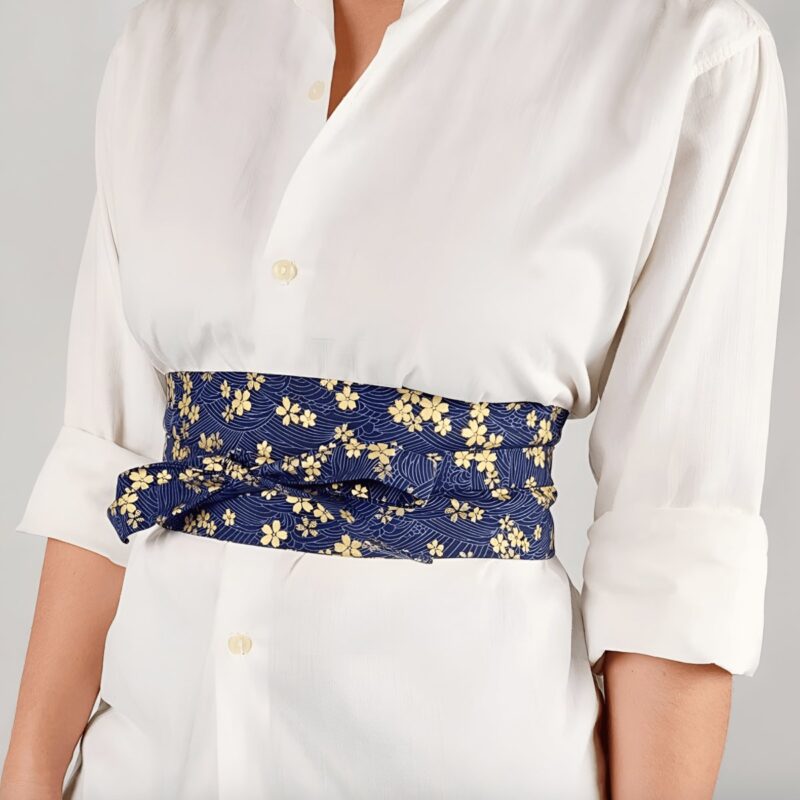 Sakura Flower Pattern Obi Belt