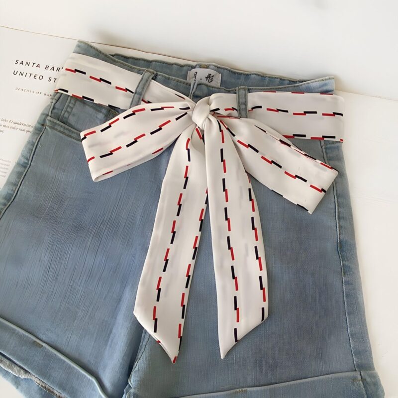 Sash Belt with Colour Band Patterns