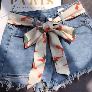 Sash Belt with Fox Pattern