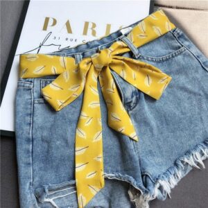 Sash Belt with Leaf Pattern