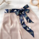 Sash Belt with Swan Patterns