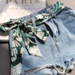 Scarf Belt with Tropical Pattern