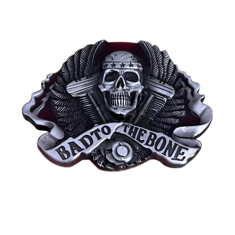 Skull Belt Buckle "Bad to the Bone"