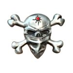 Skull Belt Buckle with Bandana