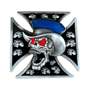 Skull Belt Buckle with Hat