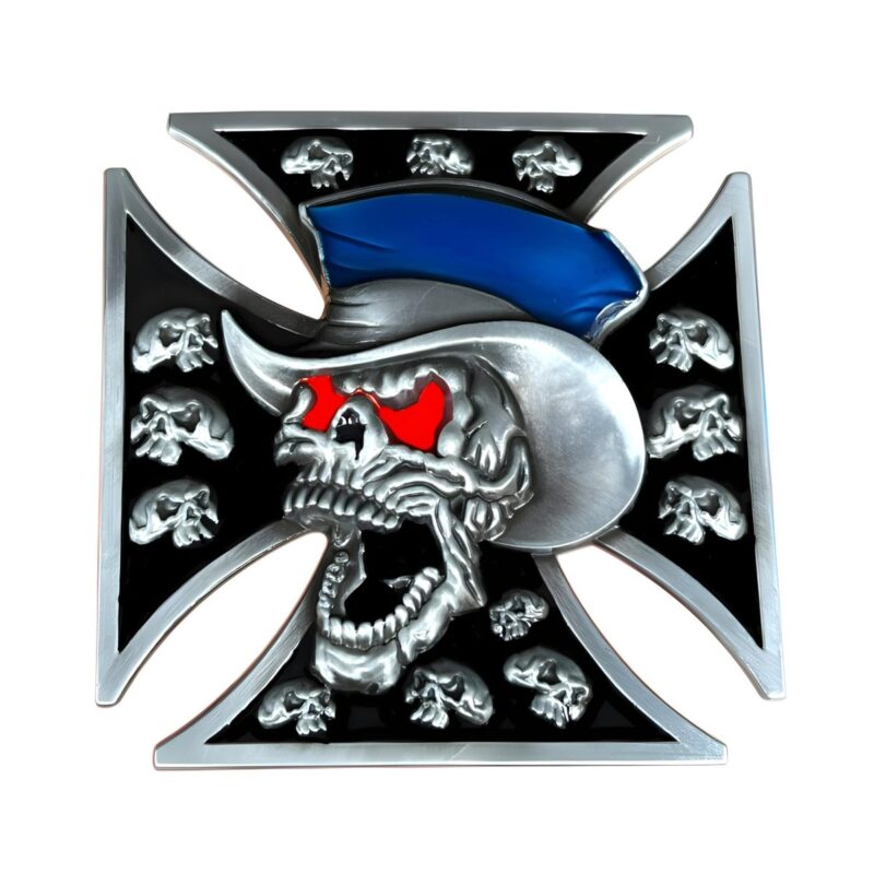 Skull Belt Buckle with Hat