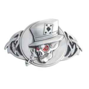 Skull Belt Buckle with Hat