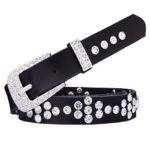 Ceinture à Strass en Cuir pour femme