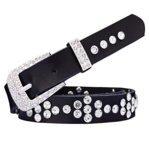 Ceinture à Strass en Cuir pour femme