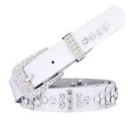 Ceinture à Strass en Cuir pour femme