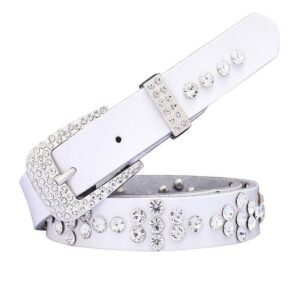 Ceinture à Strass en Cuir pour femme