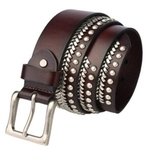 Ceinture Cloutée avec Chevrons