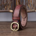 Ceinture fine en cuir pour femme