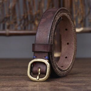 Ceinture fine en cuir pour femme