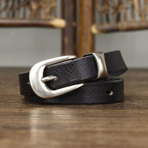 Ceinture fine en cuir pour femme