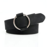Ceinture tendance à boucle ronde pour femme