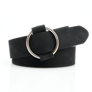 Ceinture tendance à boucle ronde pour femme