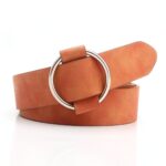 Ceinture tendance à boucle ronde pour femme