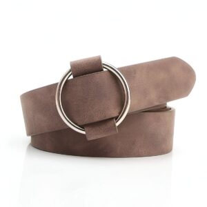 Trendy Women's Belt with Round Buckle