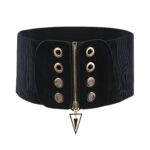 Triangle Zip Closure Corset Belt with Eyelets