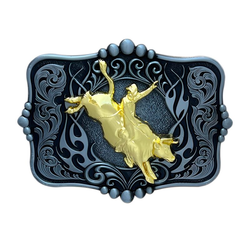 Western Rodeo Grey Model Cowboy Belt Buckle