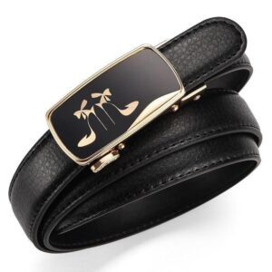 Ceinture femme à boucle automatique dorée